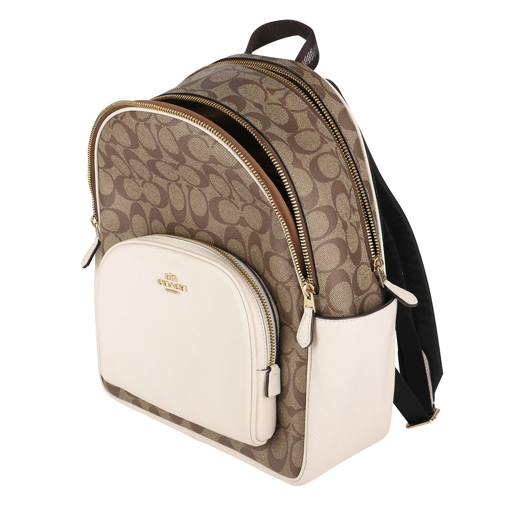 Coach Signature Rucksack Brown White - Picture 4 of 9